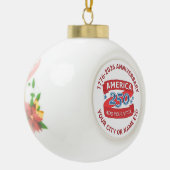 America 250 Add State Custom 250th Anniversary Keramik Kugel-Ornament (Links)