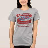 America 250 Add State Patriotic Apparel For Light Tri-Blend Shirt (Vorderseite)
