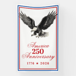 America 250 Anniversary Bald Eagle Banner