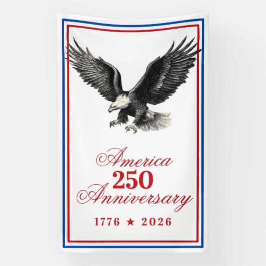 America 250 Anniversary Bald Eagle Banner (Vertikal)