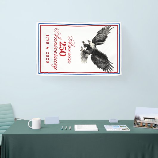 America 250 Anniversary Bald Eagle Banner (Messe)