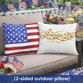  America 250 Anniversary Patriotic Outdoor  Kissen Für Draußen