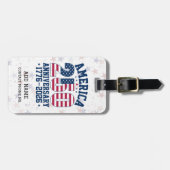 America 250 Anniversary Red & Blue Personalized Gepäckanhänger (Vorderseite horizontal)