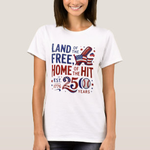 America 250 Baseball T-Shirt 4. Juli 2026