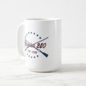 America 250 Crossed Rifles Patriotic 1776-2026 Kaffeetasse (Vorderseite Links)