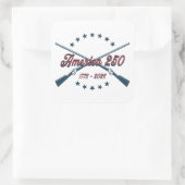 America 250 Crossed Rifles Patriotic 1776-2026 Quadratischer Aufkleber (Tasche)