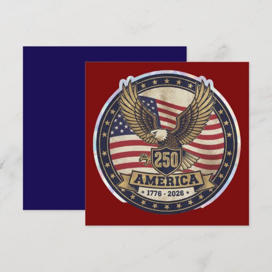 America 250 einladung (Vorne/Hinten)