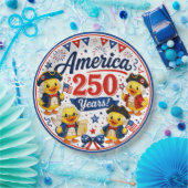 America 250 Entchen-Feier Papier-Schüsseln Pappteller (Party)