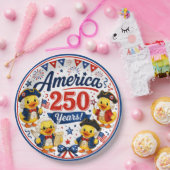 America 250 Entchen-Feier Papier-Schüsseln Pappteller (Party)