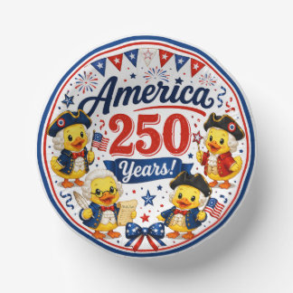America 250 Entenfeier Pappteller