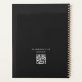 America 250 Executive Schwarzer Gedenk-QR-Code Planer (Rückseite)