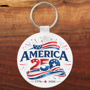 America 250 Feier 1776–2026 Jubiläum Schlüsselanhänger