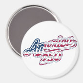 America 250 Flag Script 250-Jahr-Feier Design Magnet (Vorderseite/Rückseite)