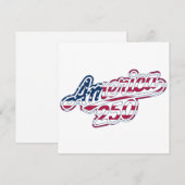 America 250 Flag Script Halbquinquennendesign Dankeskarte (Vorne/Hinten)