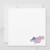 America 250 Flag Script Halbquinquennendesign Dankeskarte (Rückseite)