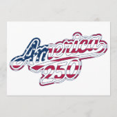 America 250 Flag Script Halbquinquennendesign Programm (Rückseite)