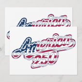 America 250 Flag Script Halbquinquennendesign Programm (Vorne/Hinten)