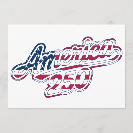 America 250 Flag Script Halbquinquennendesign Programm (Vorderseite)