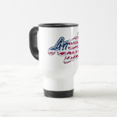 America 250 Flag Script Halbquinquennendesign Reisebecher (Vorderseite Links)