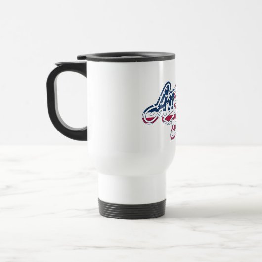 America 250 Flag Script Halbquinquennendesign Reisebecher (Links)