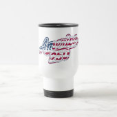 America 250 Flag Script Halbquinquennendesign Reisebecher (Mittel)
