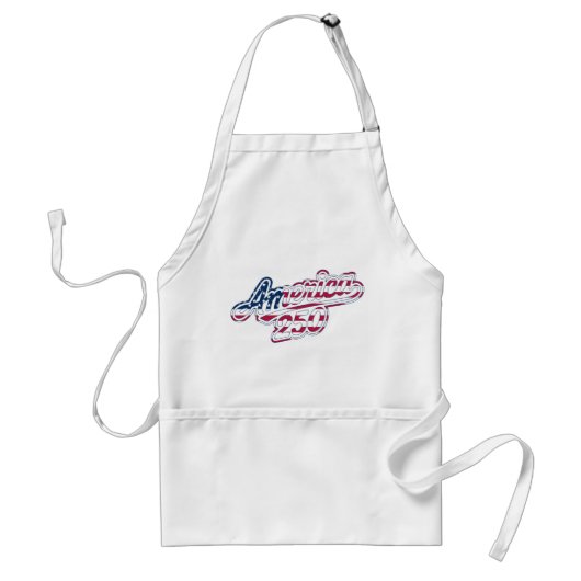 America 250 Flag Script Halbquinquennendesign Schürze (Vorne)