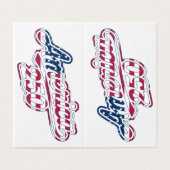 America 250 Flag Script Semiquincentennial Design (Außenseite Aufgefaltet)