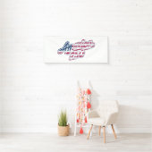 America 250 Flag Script Semiquincentennial Design  Banner (Insitu)