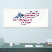 America 250 Flag Script Semiquincentennial Design  Banner (Messe)