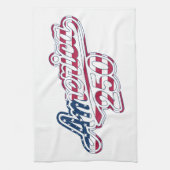 America 250 Flag Script Semiquincentennial Design Geschirrtuch (Vertikal)
