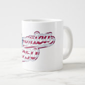 America 250 Flag Script Semiquincentennial Design Jumbo-Tasse (Vorderseite Rechts)