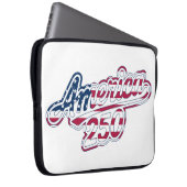 America 250 Flag Script Semiquincentennial Design Laptopschutzhülle (Vorne Rechts)