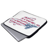 America 250 Flag Script Semiquincentennial Design Laptopschutzhülle (Vorne Knopf)