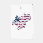 America 250 Flag Script Semiquincentennial Design Ornament Aus Metall (Vorderseite links)