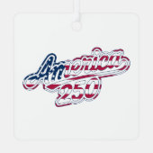 America 250 Flag Script Semiquincentennial Design Ornament Aus Metall (Rückseite)