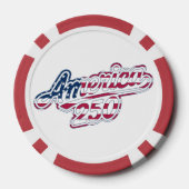 America 250 Flag Script Semiquincentennial Design  Pokerchips (Rückseite)