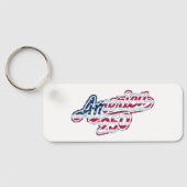 America 250 Flag Script Semiquincentennial Design Schlüsselanhänger (Rückseite)