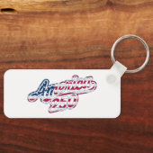 America 250 Flag Script Semiquincentennial Design Schlüsselanhänger (Vorderseite)