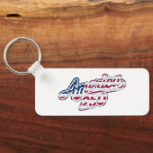 America 250 Flag Script Semiquincentennial Design Schlüsselanhänger (Rückseite)