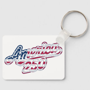 America 250 Flag Script Semiquincentennial Design Schlüsselanhänger