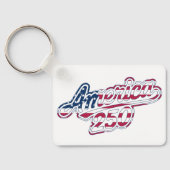 America 250 Flag Script Semiquincentennial Design Schlüsselanhänger (Rückseite)