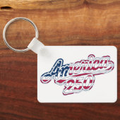 America 250 Flag Script Semiquincentennial Design Schlüsselanhänger (Rückseite)