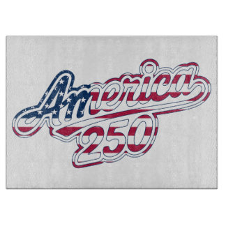 America 250 Flag Script Semiquincentennial Design Schneidebrett
