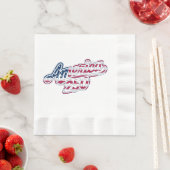 America 250 Flag Script Semiquincentennial Design Serviette (Beispiel)