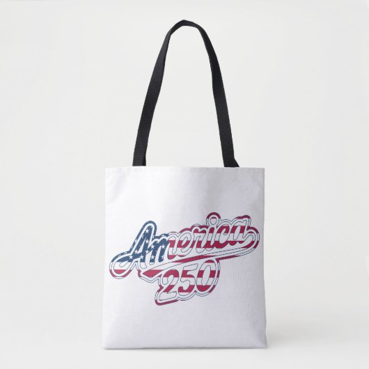 America 250 Flag Script Semiquincentennial Design Tasche (Vorderseite)