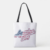 America 250 Flag Script Semiquincentennial Design Tasche (Rückseite)