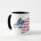 America 250 Flag Script Semiquincentennial Design Tasse (Vorderseite Links)