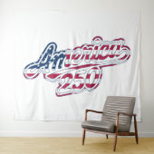 America 250 Flag Script Semiquincentennial Design Wandteppich (Beispiel (Horizontal))