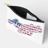 America 250 Flag Script Semiquincentennial Design Zubehörtasche (Offen)