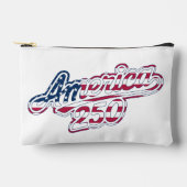 America 250 Flag Script Semiquincentennial Design Zubehörtasche (Vorderseite)